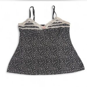 Floral Lace Trim Cami Top